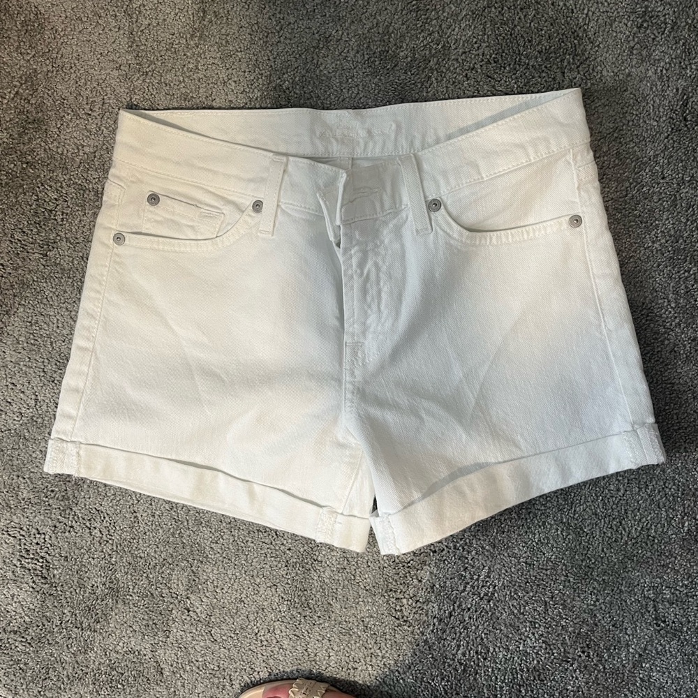 Designer white jean shorts